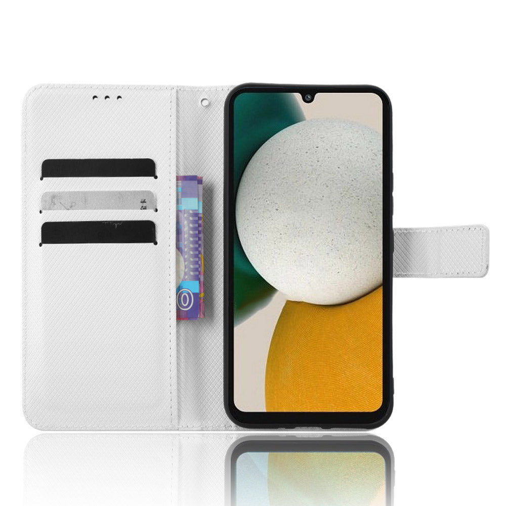 Anti-fall Phone Cover For Samsung Galaxy A34 5G Anti-shock Magnetic Clasp Diamond Texture PU Leather Anti-scratch Foldable Stand Wallet Phone Case Anti-fall Phone Cover For Samsung Galaxy A34 5G Anti-shock Magnetic Clasp Diamond Texture PU Leather Anti-scratch Foldable Stand Wallet Phone Case
